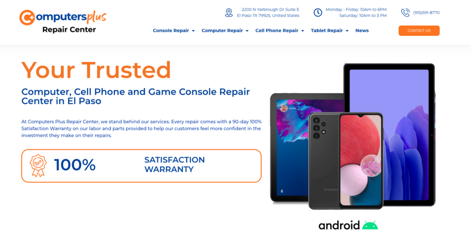 Computer Plus Website Design