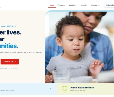 ABC Nonprofit website design after