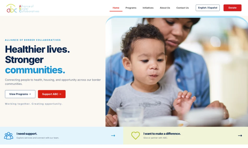 Abc nonprofit website design after