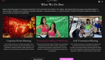 Christinapromotions website design