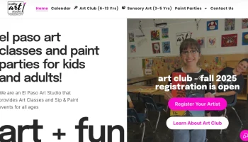 Crafty art studio website design