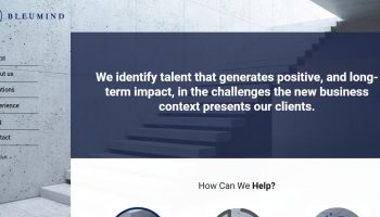 Blue mind website design